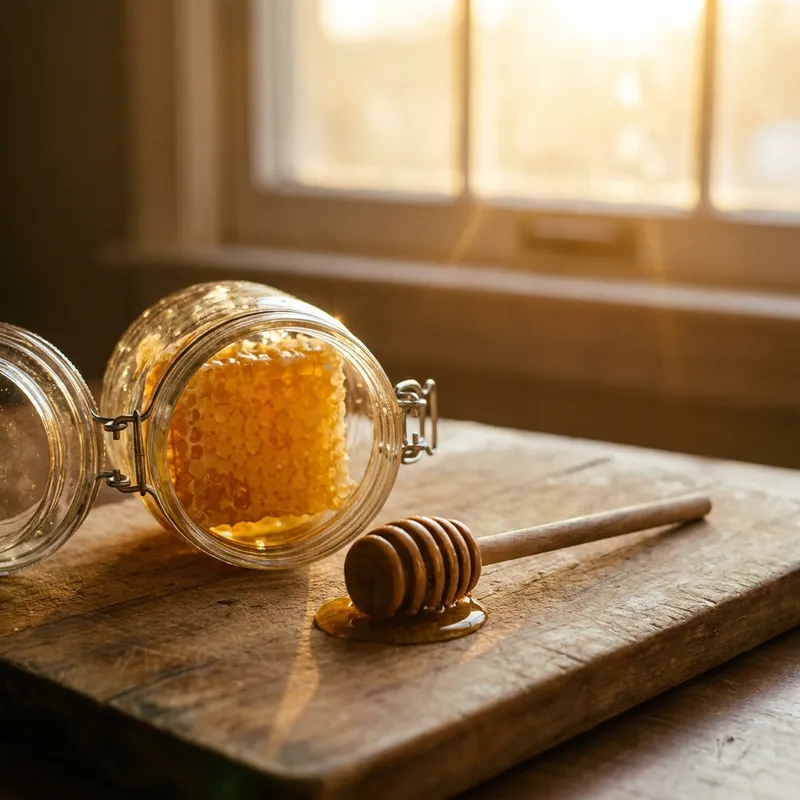 Cut comb honey