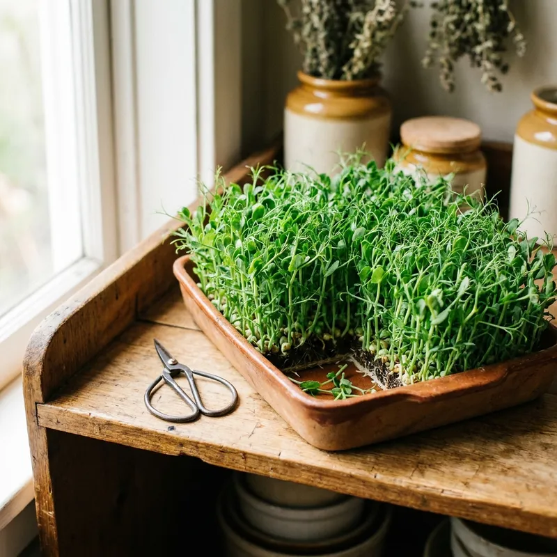 Pea microgreens