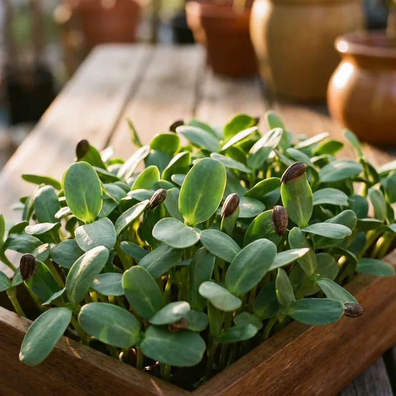 Sunflower shoots